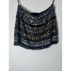 Musani Couture Black and Gold Mini Skirt